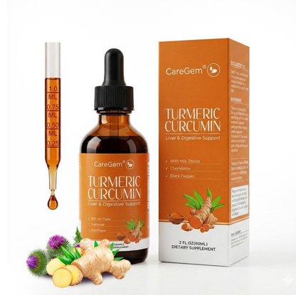 Turmeric Curcumin & Milk Thistle Liquid Drops for Liver Health